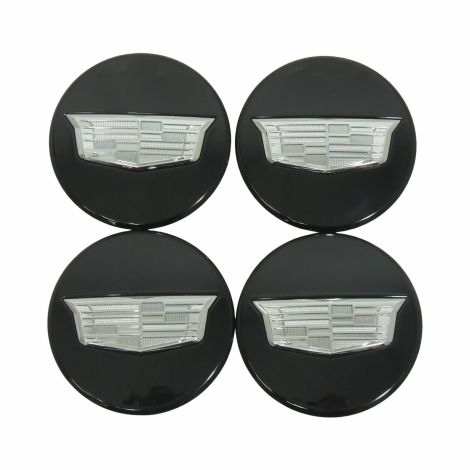 23212548 Set of 4 Centercaps Black 2-5/8 Diameter 67mm 2016-19 ATS-V CTS-V