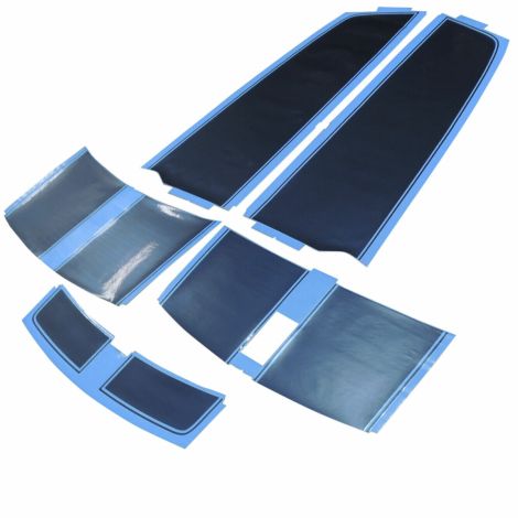 Rally Stripe Kit Gray L&R Hood Decklid Convertible with D80 Spoiler New OEM GM