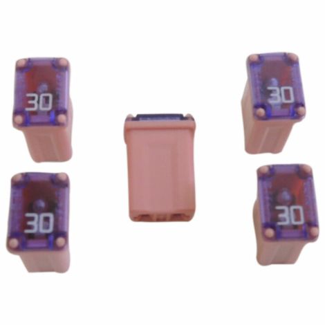 Micro 30 Amp Slow Blow Cartridge Fuse SBFC-M Type 5-Pack Pink PEC 3133