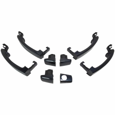 Door Handle & Cap 4-Piece Set Painted Blue Ray Metallic GXH New OEM GM 92233089
