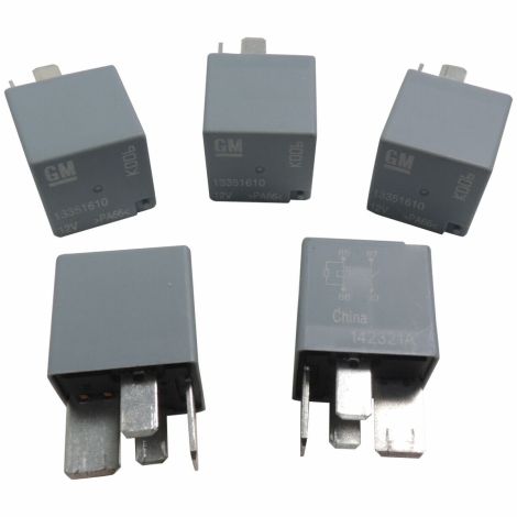 New OEM 13351610 GM Relays 5-Pack Main Universal 4-Terminal Relay